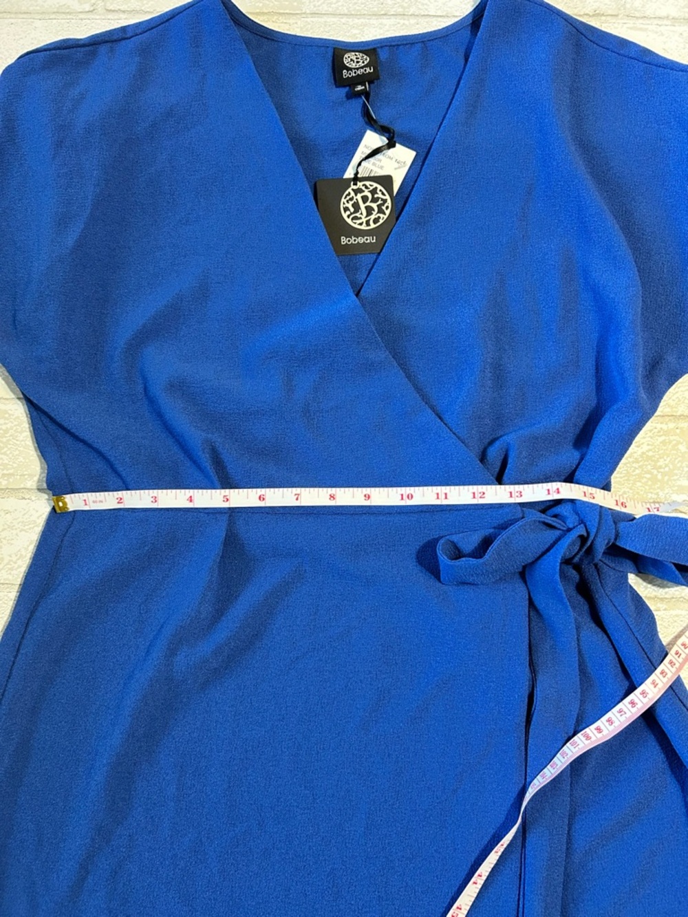 bobeau Cobalt Blue Wrap Midi Dress - Picture 5 of 8